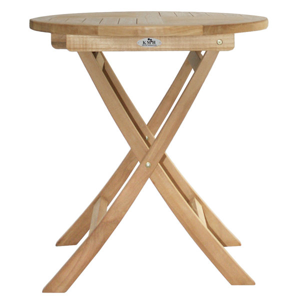 KMH Folding teak garden table 70cm Wayfair.co.uk